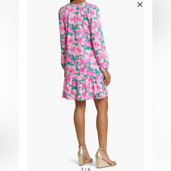 Alyssa Hibiscus Print Long Sleeve Shift Dress
Lilly Pulitzer L - Picture 4 of 6